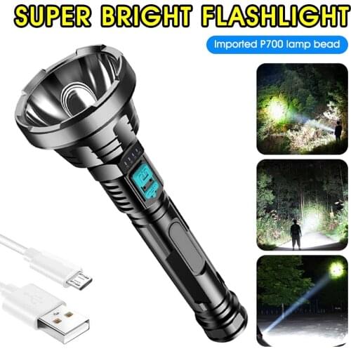 Portable powerful Flashlight Ultra Bright LED Lamp Torch Light 3 Modes Rechargeable Waterproof Flash Light for Outdoor Camping
