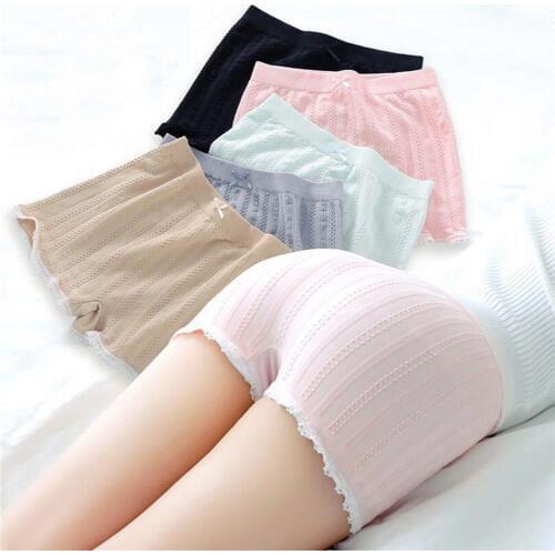 Short pants women Cute Sexy Safety Shorts Lace Solid Color Seamless Comfortable High Stretch Boxers Underwear feminino