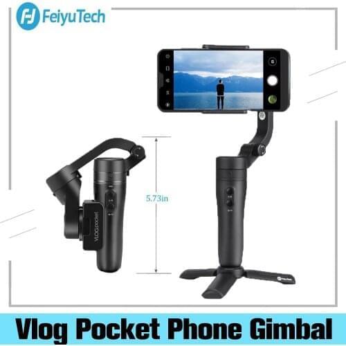 Feiyutech Vlog Pocket Foldable Phone Gimbal 3 Axis Stabilizer For iPhone Huawei Samsung One Plus Smartphone 240g Payload