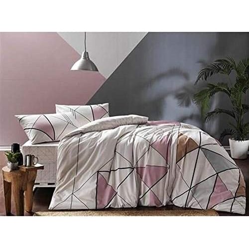 Tac Double Ranforce Duvet Cover Set Marvel Pink-Duvet cover: 200x220 cm Latik Bed Sheet: 160x200 cm Pillow Case: 50x70 cm (2 Pie