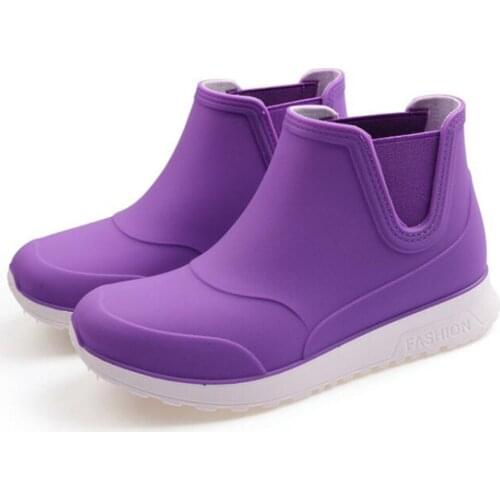Comemore Summer Rain Boots Womens Anti-skid Water Shoes Ankle Boot Women Leisure Fashion Waterproof Shoes Rubber Boots Lovely