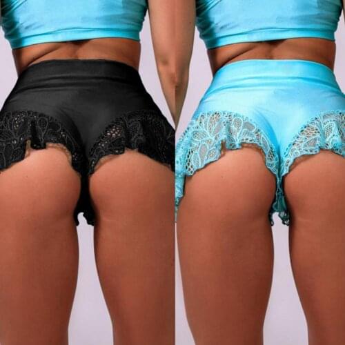 Womens Sexy Sports Shorts Tennis Skirt Girls Gym Short 2021 Shorts Lace Stitching Soft Women Sexy Sport Shorts for Yoga