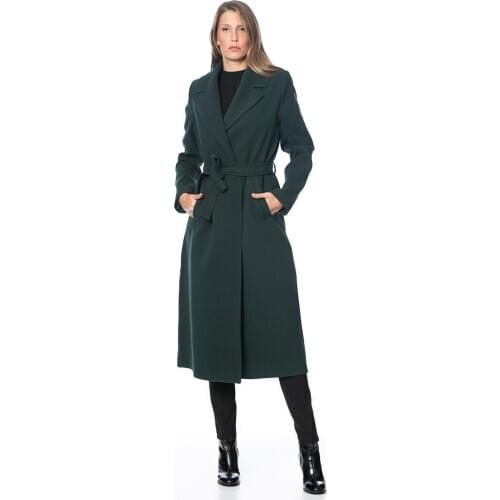 Women Winter Coats Long Coats Belt Warm Jacket Cashmere Wool Collar Coat Kuruvaz Autumn Winter Fashion Clothing from Turkey