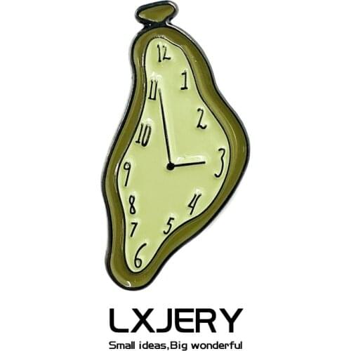 LXJERY Cartoon Salvador Dalí Pin On Backpack The Persistence of Memory Brooch Pins For Clothes Broche For Women Girl Schoolbag