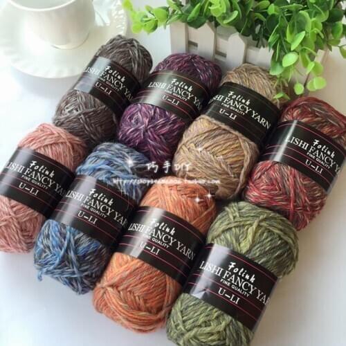 40 G/ball Fine Quality 100% Woolen Yarn for Hand Knitting Space Dyed Rainbow Color Medium Thickness Yarn for Crocheting Shawl