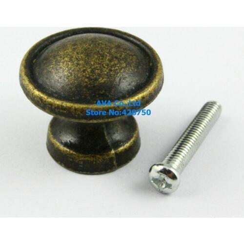 15 Pieces Antique Brass Furniture Handle Cabinet Knob Jewelry Box Handle Knob Drawer Pull / 25x22mm