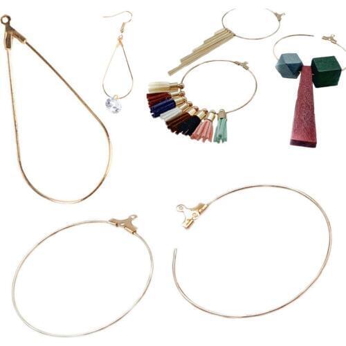 150pcs, DIY Hoops Earrings Teardrop Single Hole Earring Making Geometric Pendants DangleDIY Jewelry Accessory