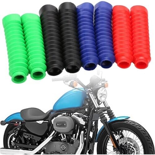 2Pcs/Set Motorcycle Gaiter Front Fork Boot Cover Shock Dust Guard Protector Rubber Durable Easy to Install Motorcycle Accessorie