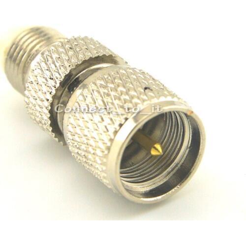 50 pieces/lot) Nickel Plated Mini UHF male to FME Female Straight Connector RF Coax Adapter