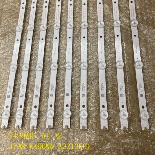 9pcs/set LED backlight bar for DEXP F49B7000T 49PUF6050 49PFL3445 PH49PFG5001/78 49PUF6050/T3 K490WD7 A1 A2 4708-K490WD-A2213K01