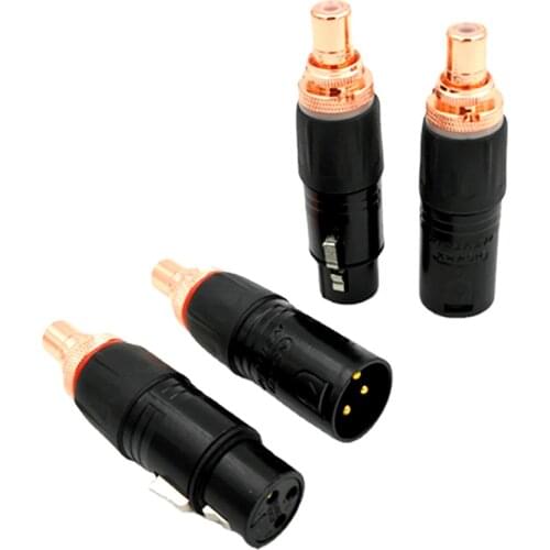 Neutrik XLR To RCA Female Socket Adapter Plated Red RCA Plug for Audio Connector