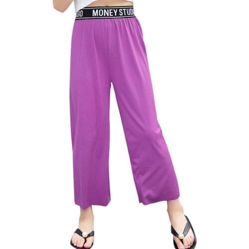Girls Pants Letter Girls Trousers Summer Trousers For Children Casual Style Kids Clothing 6 8 10 12 14