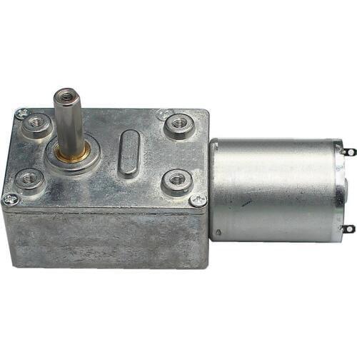 All-metal gear motor, self-locking motor, 4632-JGY370 worm worm DC motor, right angle gear motor, square gearbox 6V12V24V