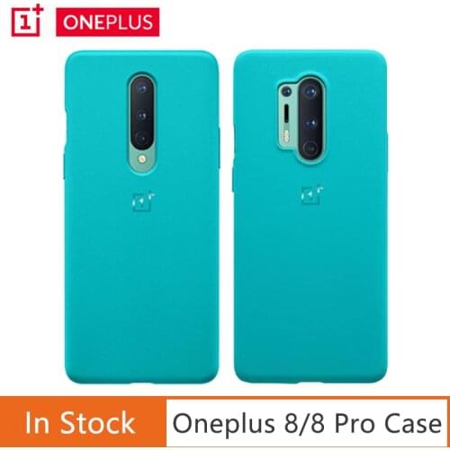 Official New Oneplus 8 8 Pro Case Sandstone Bumper Case Cyan Uniquely textured For Oneplus 8 Oneplus 8 Pro