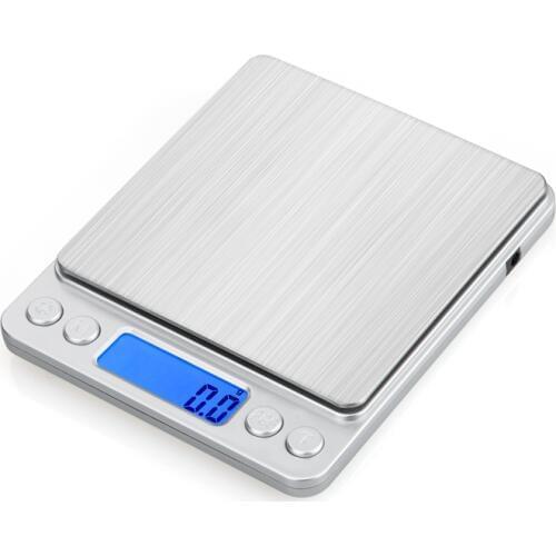 500g 0.01g Digital USB Scale High Accuracy Postal Kitchen Jewelry Food Diet Scales Golden USB Power Weighing Balance 2 Trays