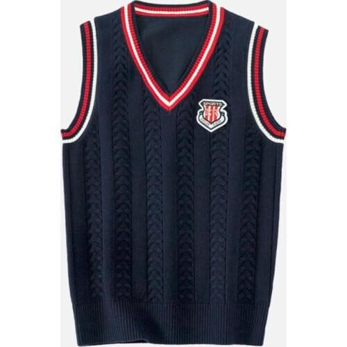 Sweater vest Boy Knitting sweater Girls Primary Student School vest Winter Children 110-160cm