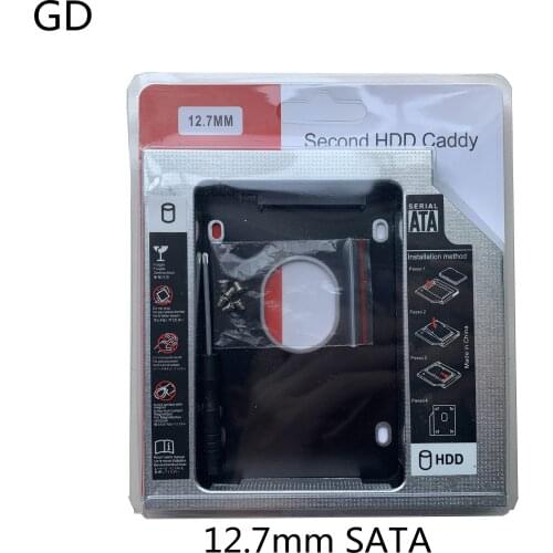GD New Aluminum 9.5mm 12.7mm Laptop HDD Caddy 2.5" SATA 3.0 Optibay Hard Disk Drive Box Case Enclosure For Laptop DVD-ROM