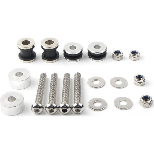 Chrome Motorbike Detachable Sissy Bar Docking Hardware Kit For Harley Davidson Softail FLSTC FXSTC