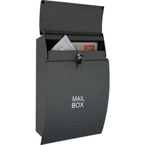 Letter Box Outdoor Rainproof Magazine Express Suggestion Box Wall-Mounted with Lock Large Sized Creative Villa Mailbox Mailbox