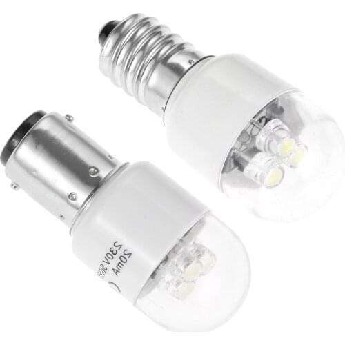1PCS 190-250V 0.5W 47-63Hz Home Household Sewing Machine Bulb Light Bulbs Lamp For Singer Juki Pfaff Janome Brother BA15D, E14