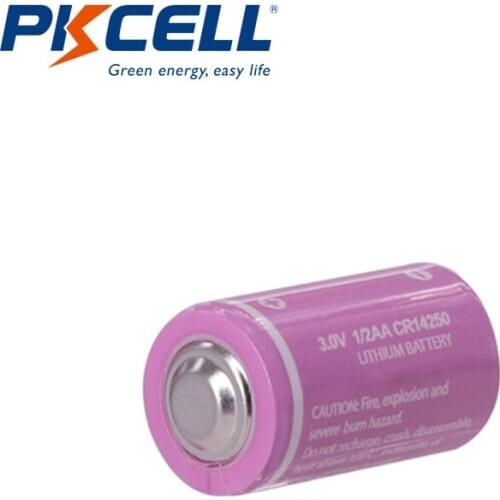 5PCS PKCELL CR12450 3V lithium battery 600mah 1/2 AA 14250 For Gifts Camera Flashlight Toys Digital batteries