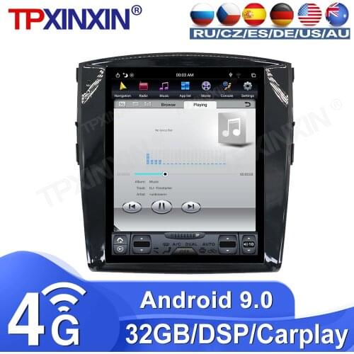 32G For Mitsubishi Pajero Sport V97 V93 2008 - 2019 Android 9 Tesla Vertical Screen Car Tape Recorder Multimedia Player GPS Navi