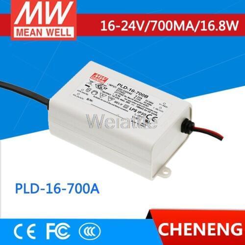 MEAN WELL original PLD-16-700A 24V 700mA meanwell PLD-16 24V 16.8W Single Output LED Switching Power Supply