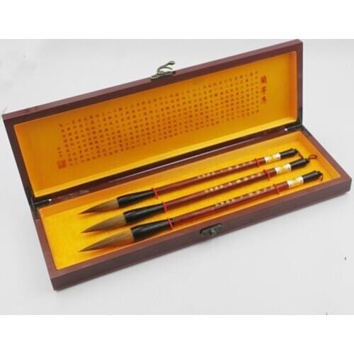 Four Treasures of Wenfang adult pure wolf Hao large, medium and small gift box writing brush set painting and calligraphy