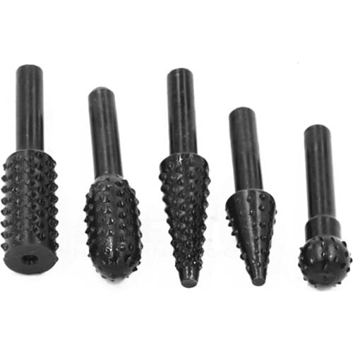 New 6mm Shank Steel Wood Rasps Grinding Head for Rotary Kit Pack of 5pcs/set Home Tool Accessories