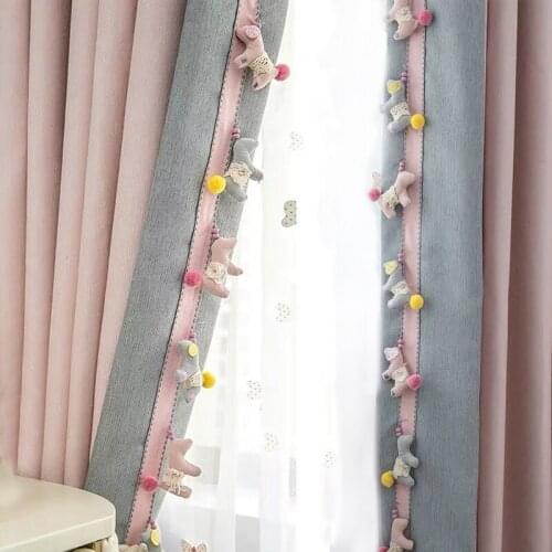 New Curtain Lace Trim Stars Pink Red Childrens Room Lace Home Table Decoration Tassel Fringe Decoration Accessories