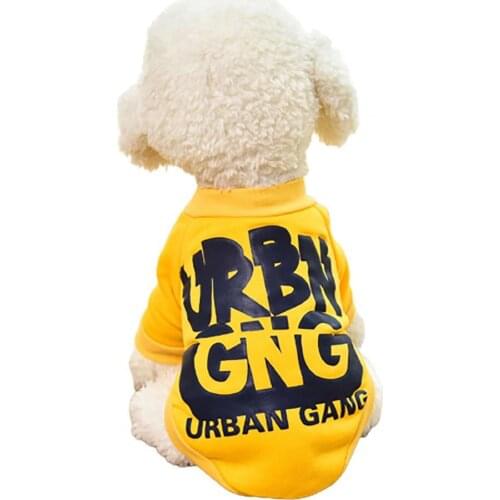 Pet Clothes Lovely Dog Clothes Cartoon Print Warm Soft Teddy Sweater for Outdoor Activity Spring and summer одежда для собак