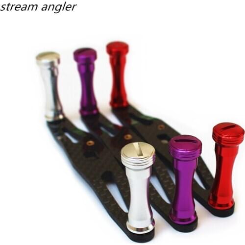 Particularly Light Reel Knob 2.3g Carbon Handle With Aluminum Alloy Knobs Fit For D/A/S Reels 19g