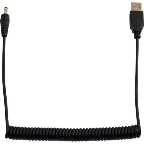 USB Charging To DC 4.0x1.7mm Male Power Plug L-shaped Spring Cable 1.5m