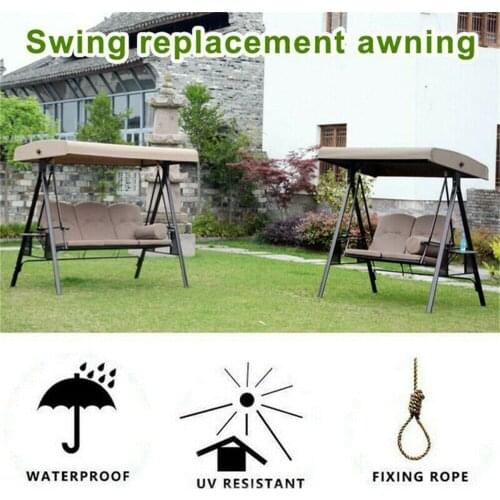 Garden Swing Canopy Top Cover Waterproof Outdoor Swing Chair Hammock Canopy Roof Canopy Replacement Swing Chair Awning