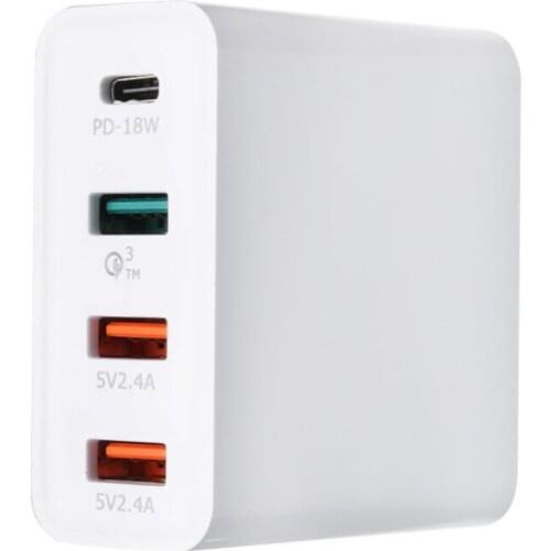 For Samsung iPhone Huawei iPad Pro Quick Wall Charger 48W QC 3.0 Fast Charger Travel Charger Portable EU US Plug Adapter White