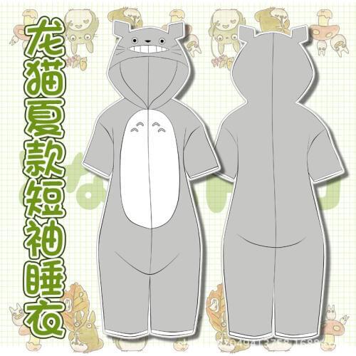 Shorts Womens pajamas Totoro Adult Couple of Pajamas From Animated Cartoons With Kawaii Hooded Hot sell Wrap Short Sleepwear
