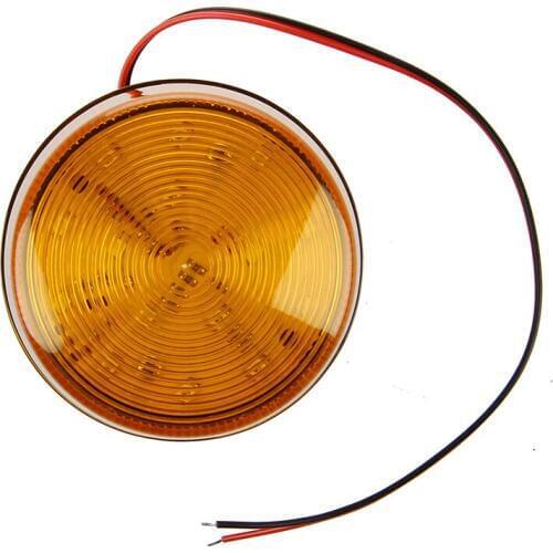 12V Security Alarm Strobe Signal Safety Warning Blue/Red Flashing LED Light Orange
