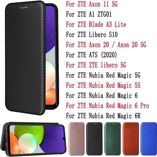Sunjolly For ZTE Axon 11 20 5G ZTG01 A3 Lite S10 A7S 2020 libero 5G Red Magic 5G 5S 6 6R Pro Case Cover coque Leather Flip Card