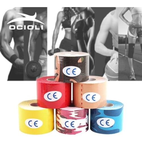 High Quality Cotton Kinesiology Tape Waterproof Breathable Adhesive Muscle Bandage Knee First Aid Tape Muscle Injury Support