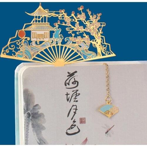 Chinese Style Bookmark Classical Metal Hollow Phoenix Book Holder Gift School Student Office Stationery Art Decoration Souvenir