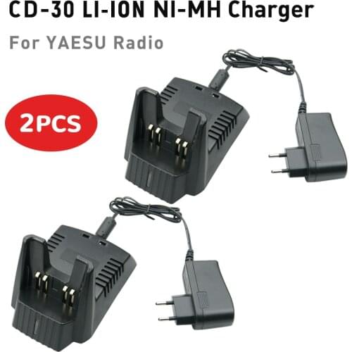 2X FNB-V67LI Li-ion Battery Charger for YAESU Vertex VX-160 VXA-210 VX-150 FT-60R Two Way Radio Charger Base