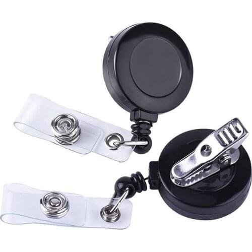 1pc Retractable Pull Badge Reel Holder ID Card Roller Clip Hospital Nurse&Office Display Anti-Lost Clip