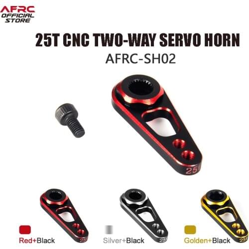 AFRC-SH02 4pcs 25T CNC Tow-way Servo horn Arm For 1/8 RC Crawler Traxxas TRX4 Metal Upgrade Parts RC Car DIY Assembly Upgrading