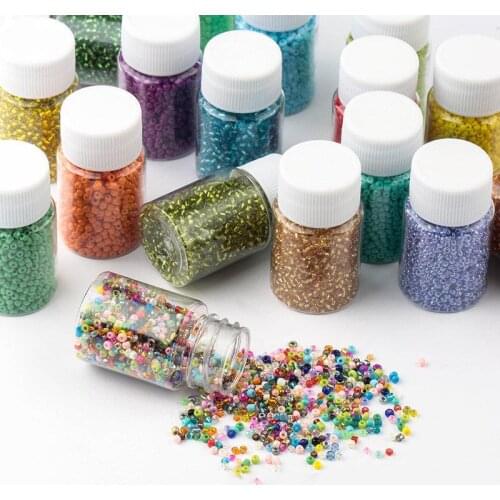 3000PCS/Bottle 2MM Glass Beads Popular High Quality Jewelry Accessories For Bracelets Necklace Handcraft Sewing Beads