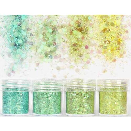 4 Pots 10ml light blue shiny glitter powder for jewelry Mold,Nail Glitter Powder Sequins Powder For Nail art diy,fine glitter