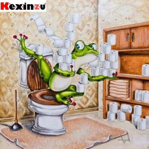 Kexinzu Full Square Diamond 5D DIY Diamond Painting"Cartoon Frog"3D Embroidery Cross Stitch Rhinestone Mosaic Home Decor Gift p1