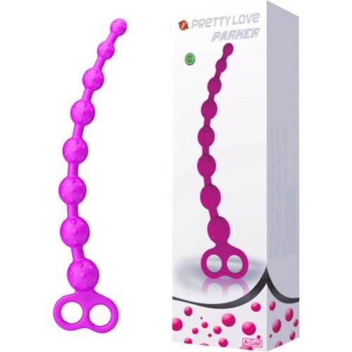 310 mm Anal Beads Silicone Butt Plug for Beginner Black Prostate Massager Anal Plug Sex Toys for Women Men Gay Masturbator
