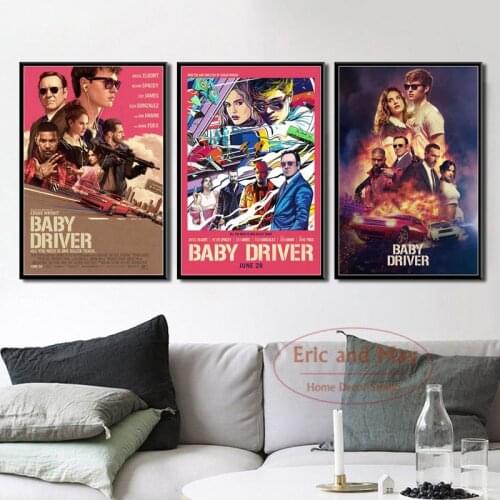 Ansel Elgort Baby Driver Movie Posters And Prints Wall Art Canvas Painting Pictures Wall Decorations Living Room Cuadros