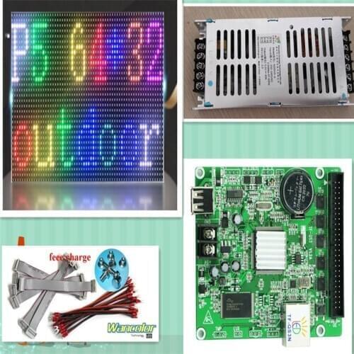 Free shipping DIY LED display 18 pcs P5 outdoor SMD Full Color Led Module (320*160mm)+ RGB controller+power supply