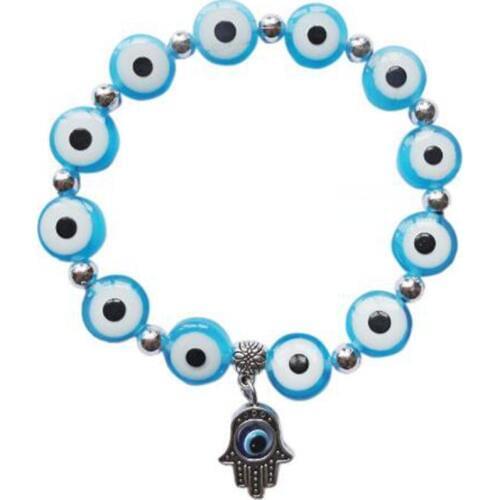 Fast delivery Fashion Hamsa Evil Eye Fatima Hand Bracelet Protect good luck Charms Lucky Bracelet&Bangles Jewelry Q7